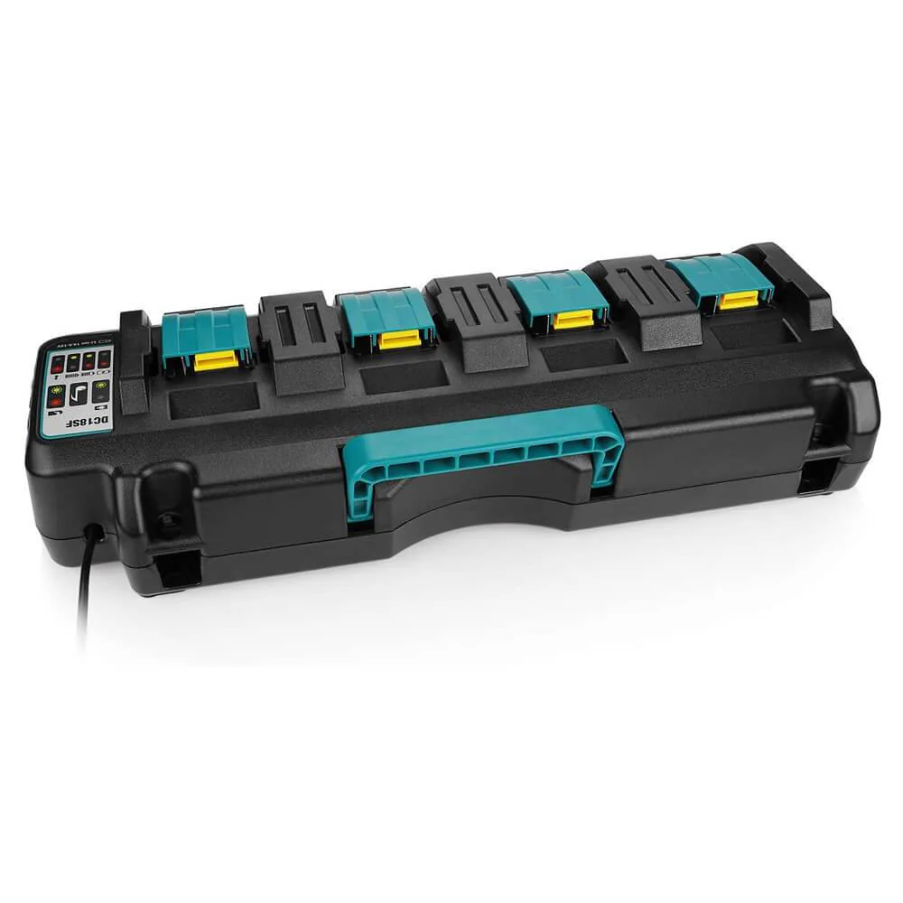 4 Pack For 18V 6Ah Makita BL1860 Battery Replacement & 4-Port 18V lithium-ion charger DC18SF for Makita 14.4V-18V lithium battery BL1890B BL1860 BL1850B BL1430 - Image 9