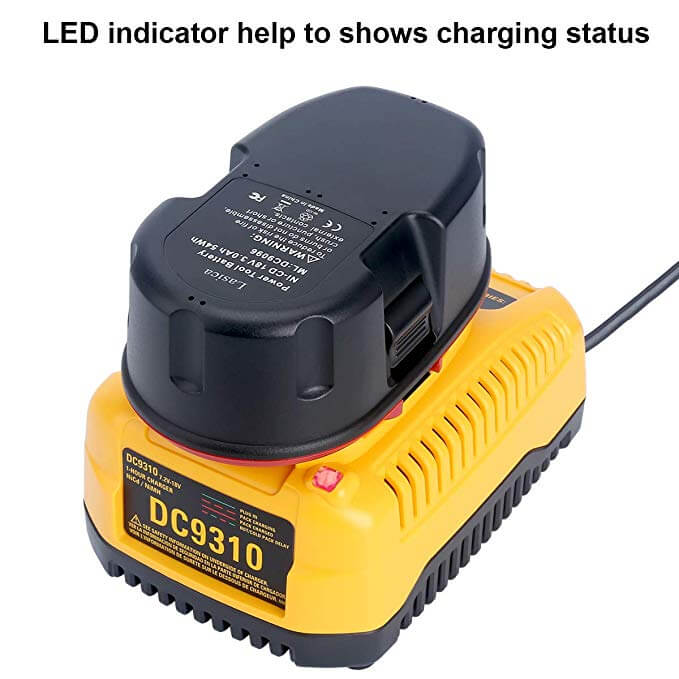 4 Pack For 18V 5.5Ah Dewalt DC9096 Replacement Battery & Dewalt DC9310 Fast Battery Replacement Charger For Dewalt 7.2V-18V XRP Ni-CD Ni-MH Battery - Image 3