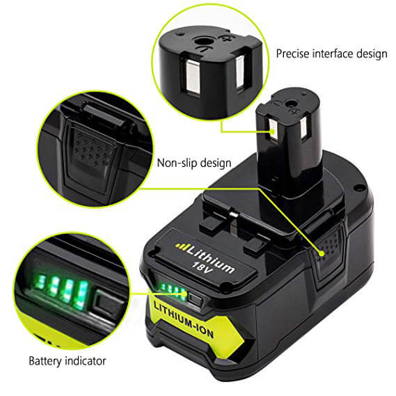 For Ryobi 18V Battery 6.0Ah Replacement | P108 Batteries 3 Pack - Image 4