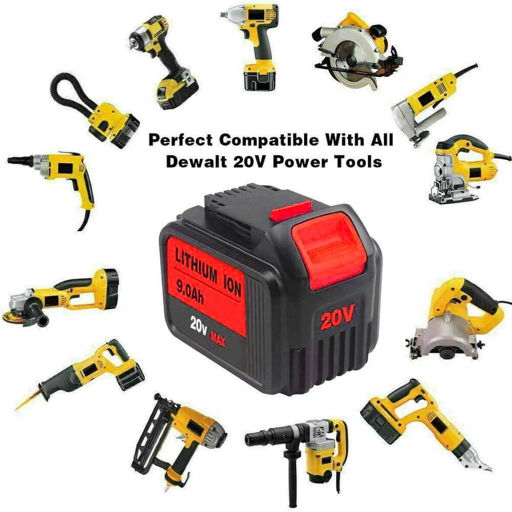 For DeWalt XR Battery 18V/20V 9Ah | DCB200 Replacement Battery 4 pack - Image 5