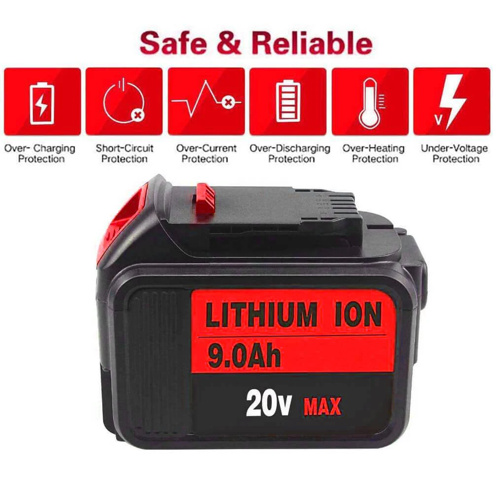 For DeWalt XR Battery 18V/20V 9Ah | DCB200 Replacement Battery 3packs - Image 3