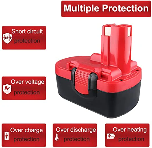 For Bosch 18V Battery 4.8Ah Replacement | BAT181 Ni-HM Batteries 3 Pack - Image 5