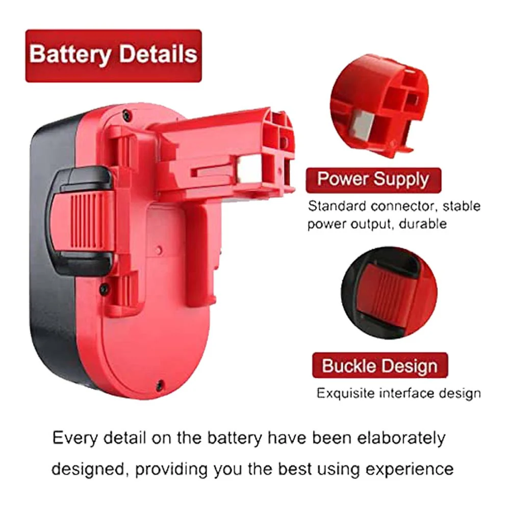 For Bosch 18V Battery 4.8Ah Replacement | BAT181 Ni-HM Batteries 4 Pack - Image 3