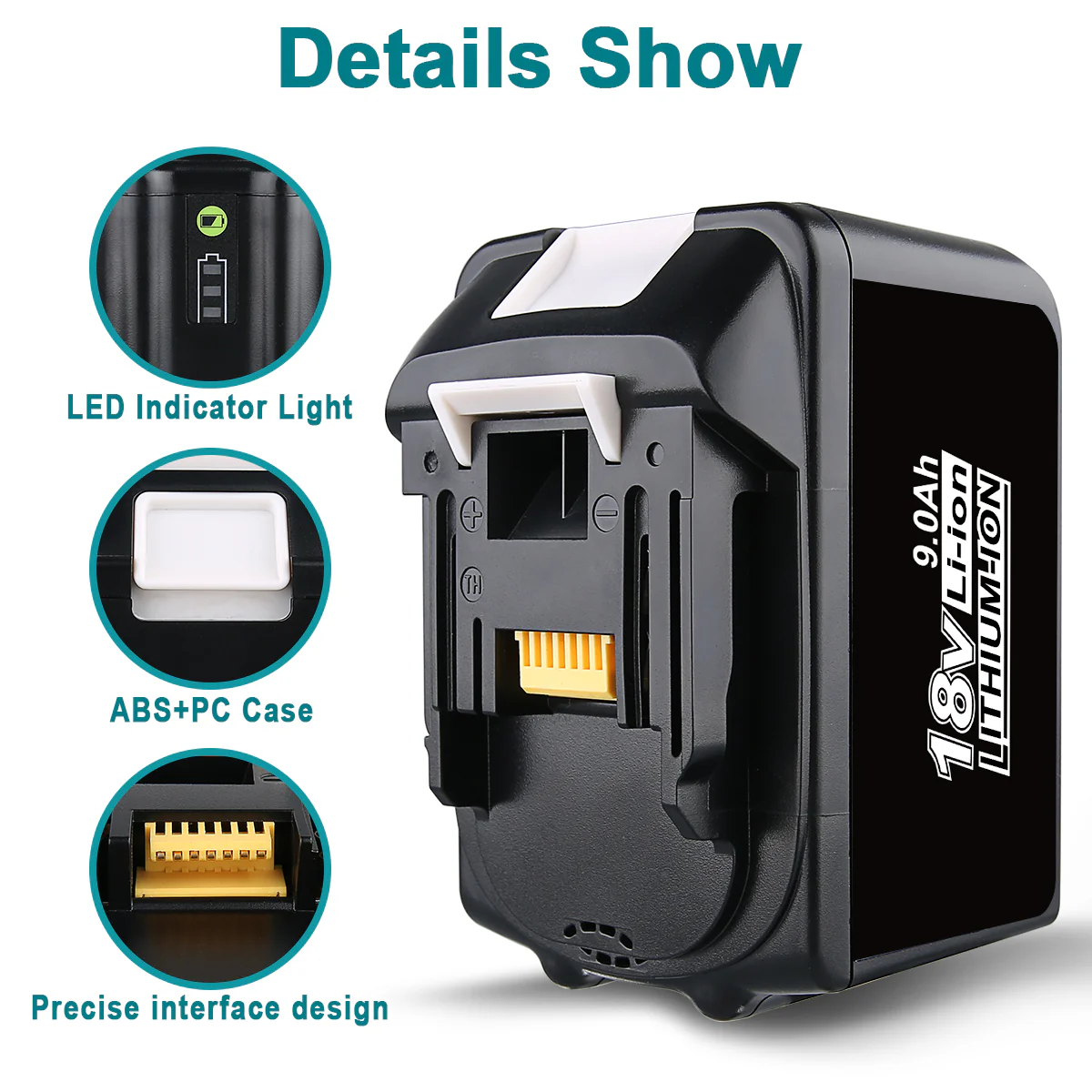 For Makita 18V Battery 9Ah Replacement | BL1890B Batteries 4 Pack - Image 2