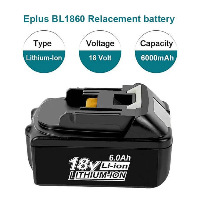 For Makita 18V Battery 6Ah Replacement | BL1860B Batteries 2 Pack (LED Indicator) - Image 2