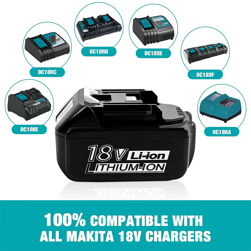 For Makita 18V Battery 6Ah Replacement | BL1860B Li-ion Batteries 4 Pack (LED Indicator) - Image 6