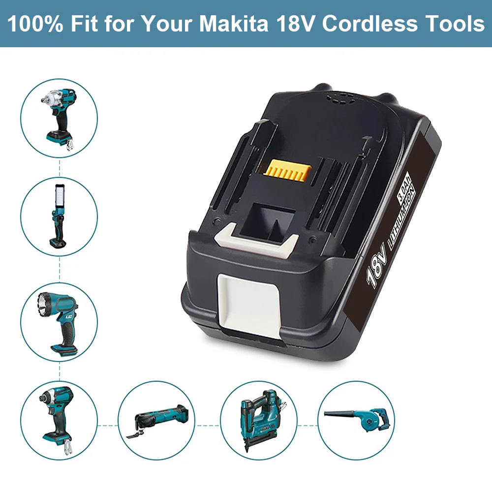 For Makita 18V Battery 3.0Ah Replacement | BL1830 Li-ion Battery - Image 3