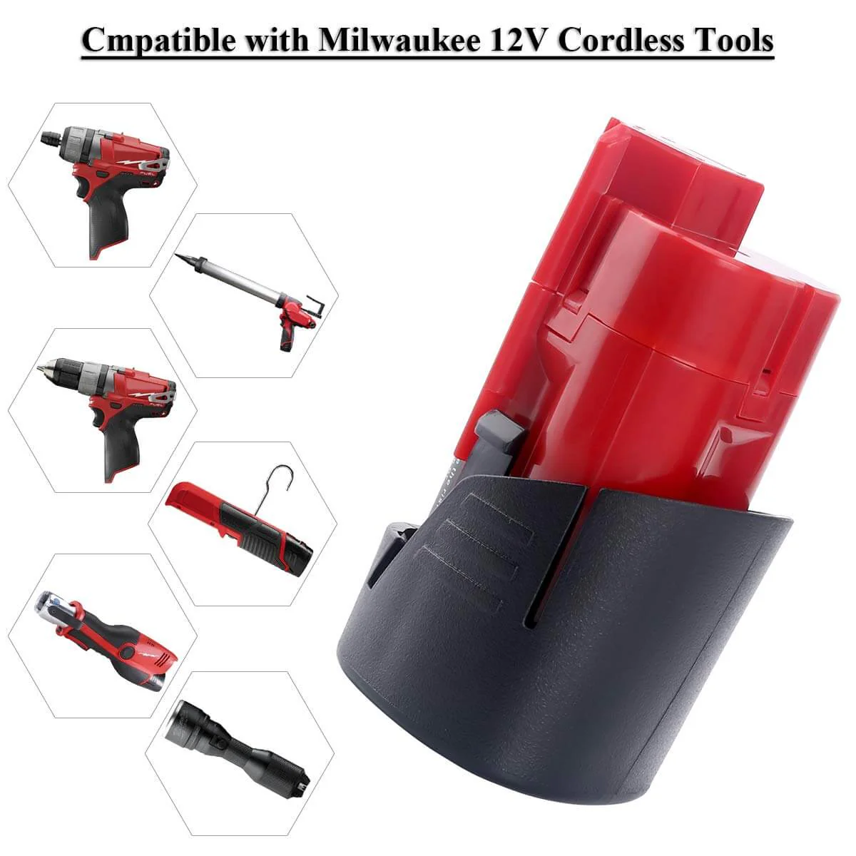 For Milwaukee M 12 Battery 3.5Ah Replacement | M 12B Battery - Image 4