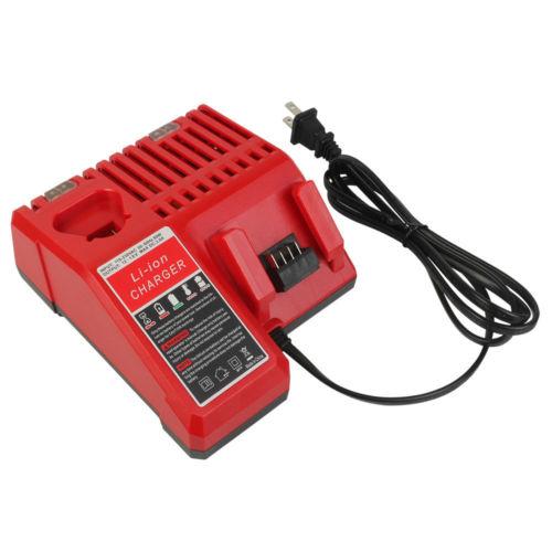 2 Pack For Milwaukee 18V  9Ah Battery Replacement & For Milwaukee Replacement Battery Charger | M 12-18C 12V-18V Lithium Battery Charger - Image 5