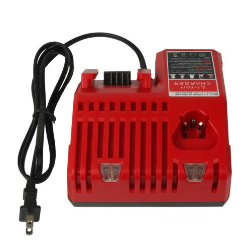 4 Pack For Milwaukee 18V 6Ah Battery Replacement & For Milwaukee Replacement Battery Charger | M 12-18C 12V-18V Lithium Battery Charger - Image 6